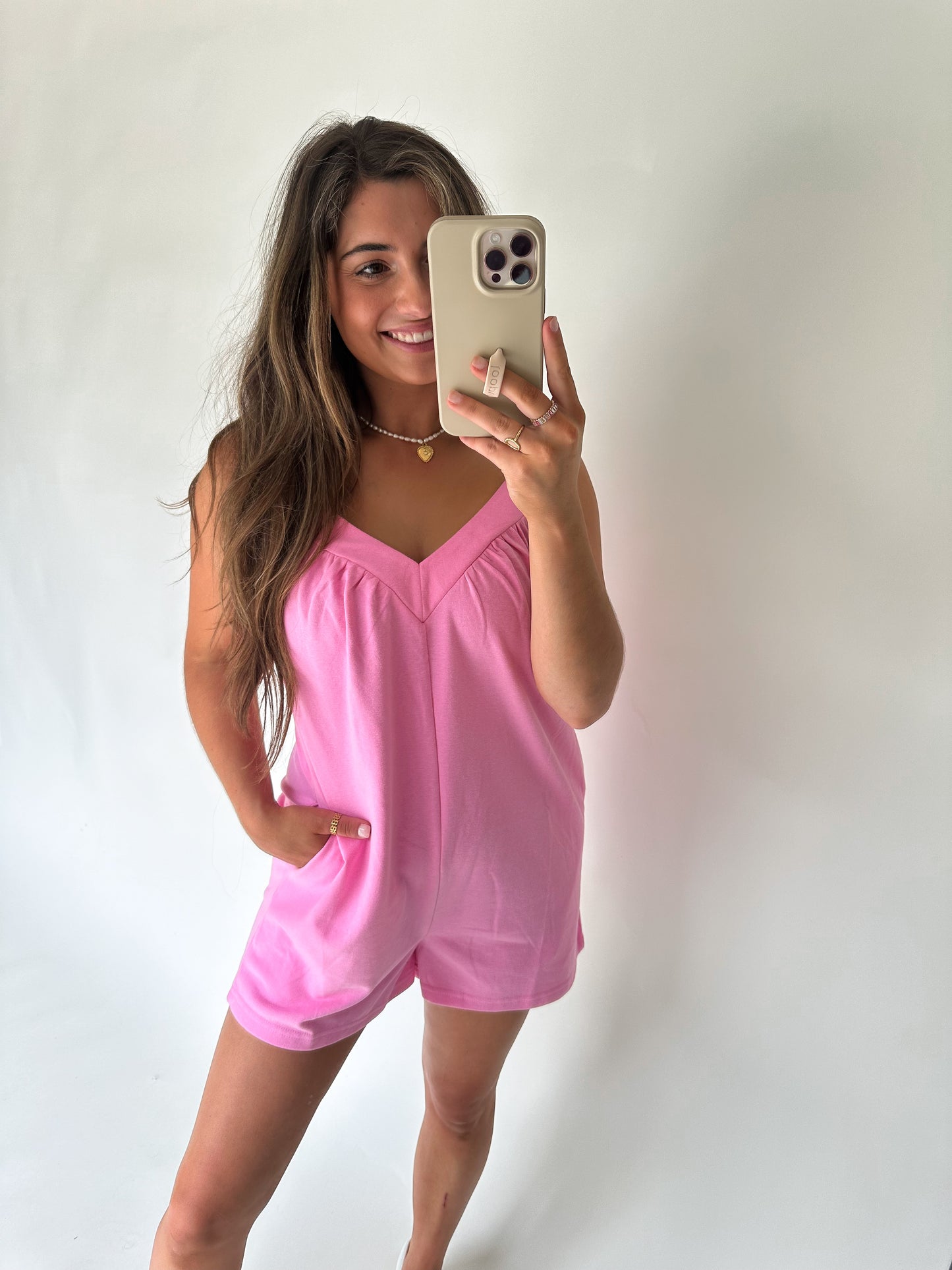 Romp around Romper- Pink