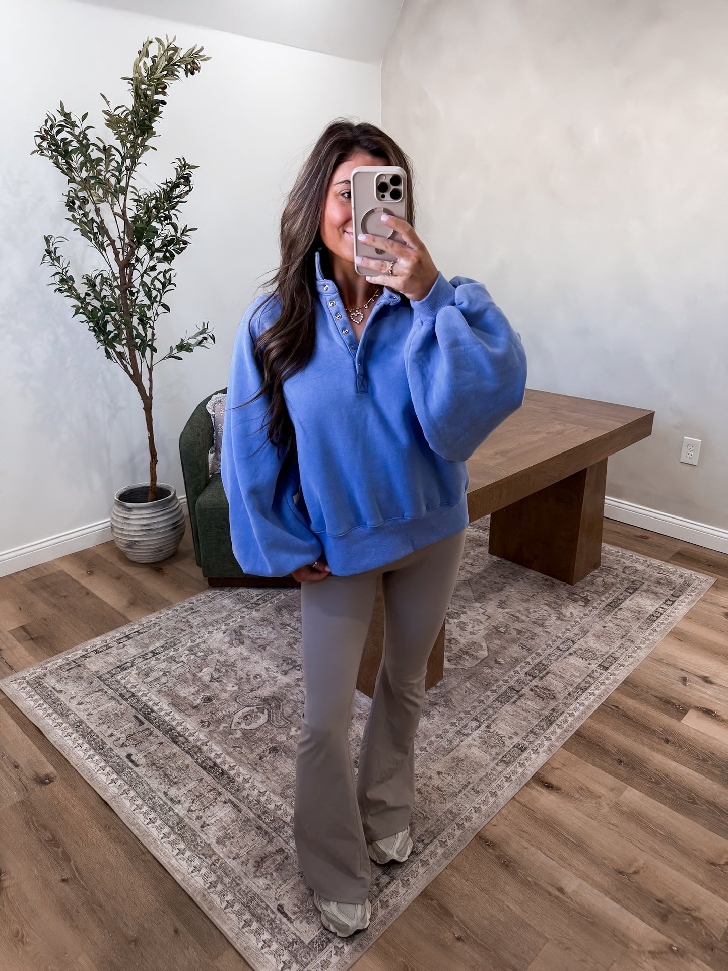 Piper Pullover - vintage Peri-Blue
