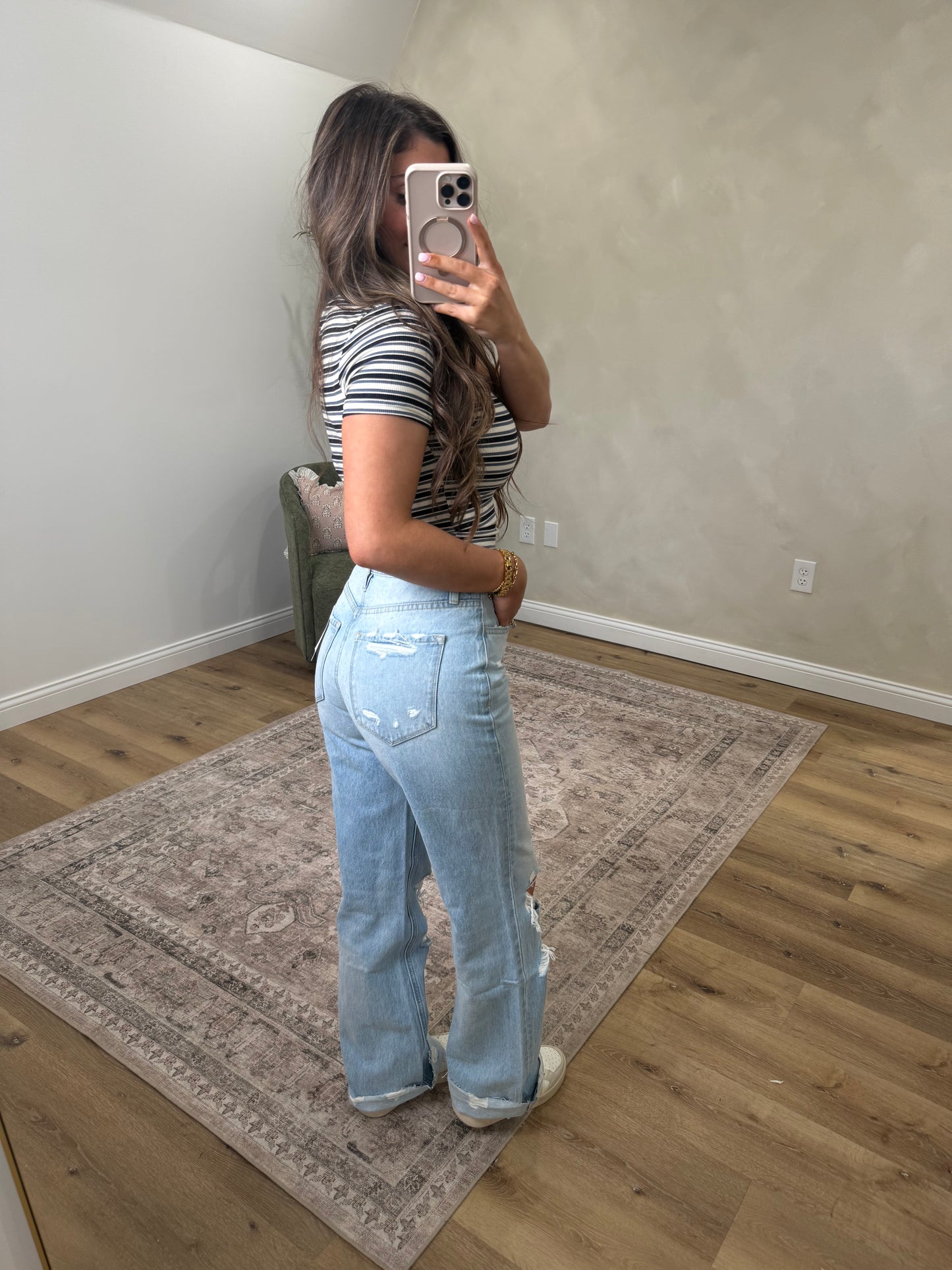 90's Vintage High Rise Flare Jeans