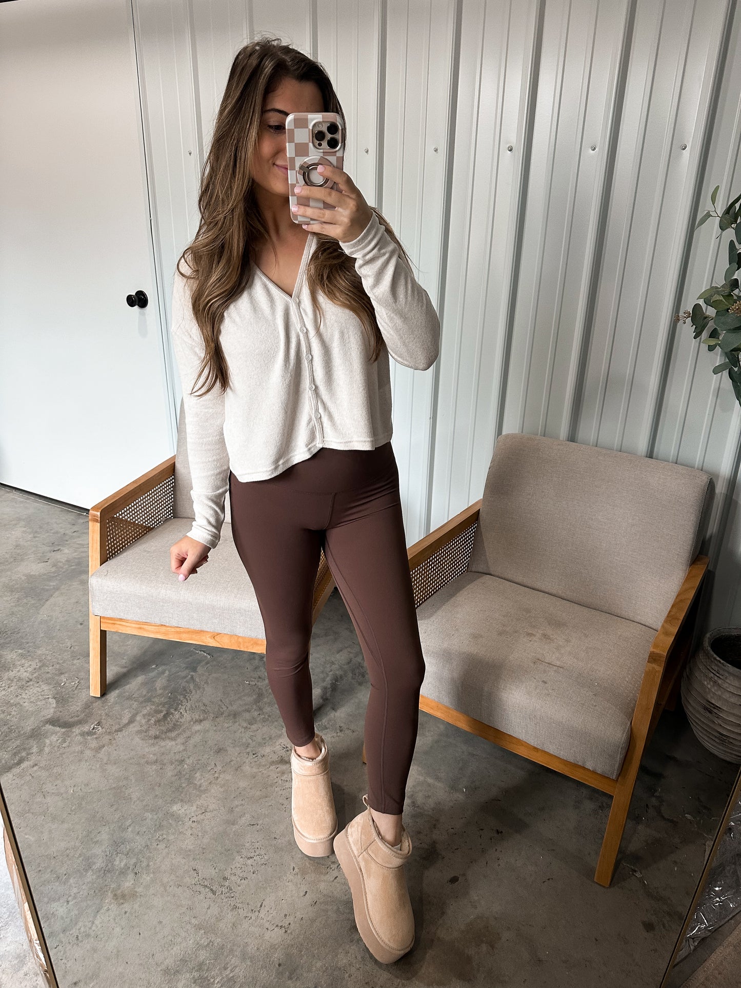 Perfectly Aligned Leggings - Brown