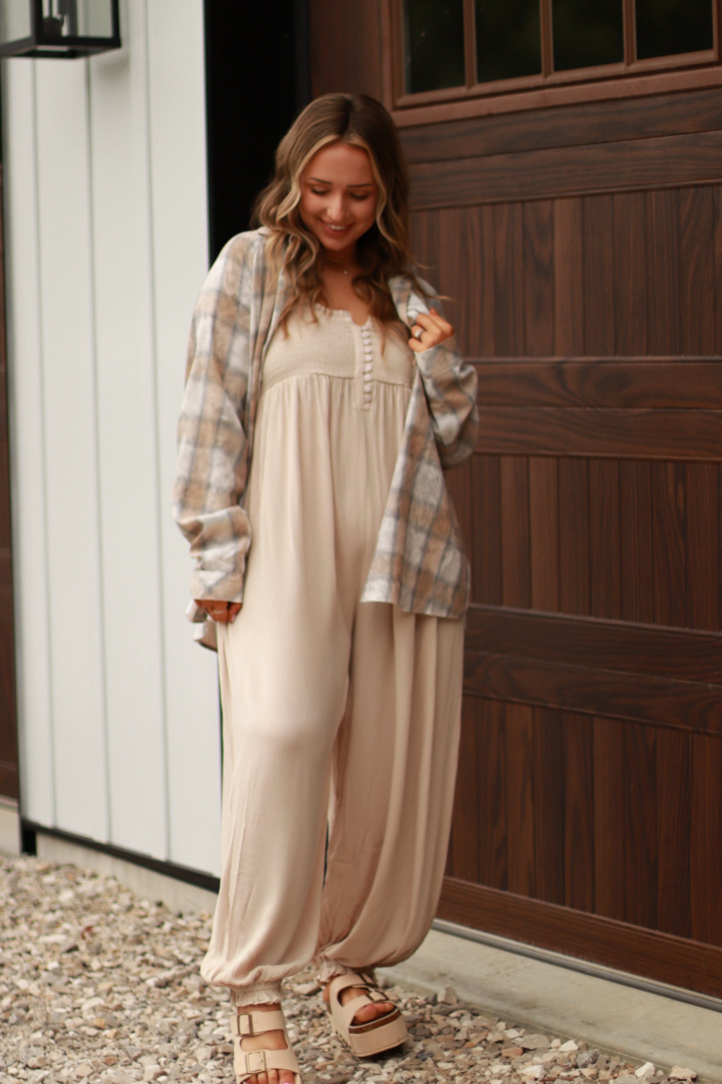 Indie Jumpsuit - Cream ** LIGHTLY LOVED**