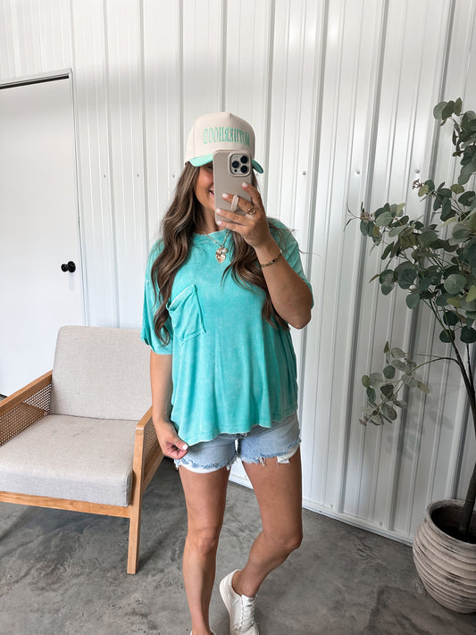 Droopy pocket tee - MINT