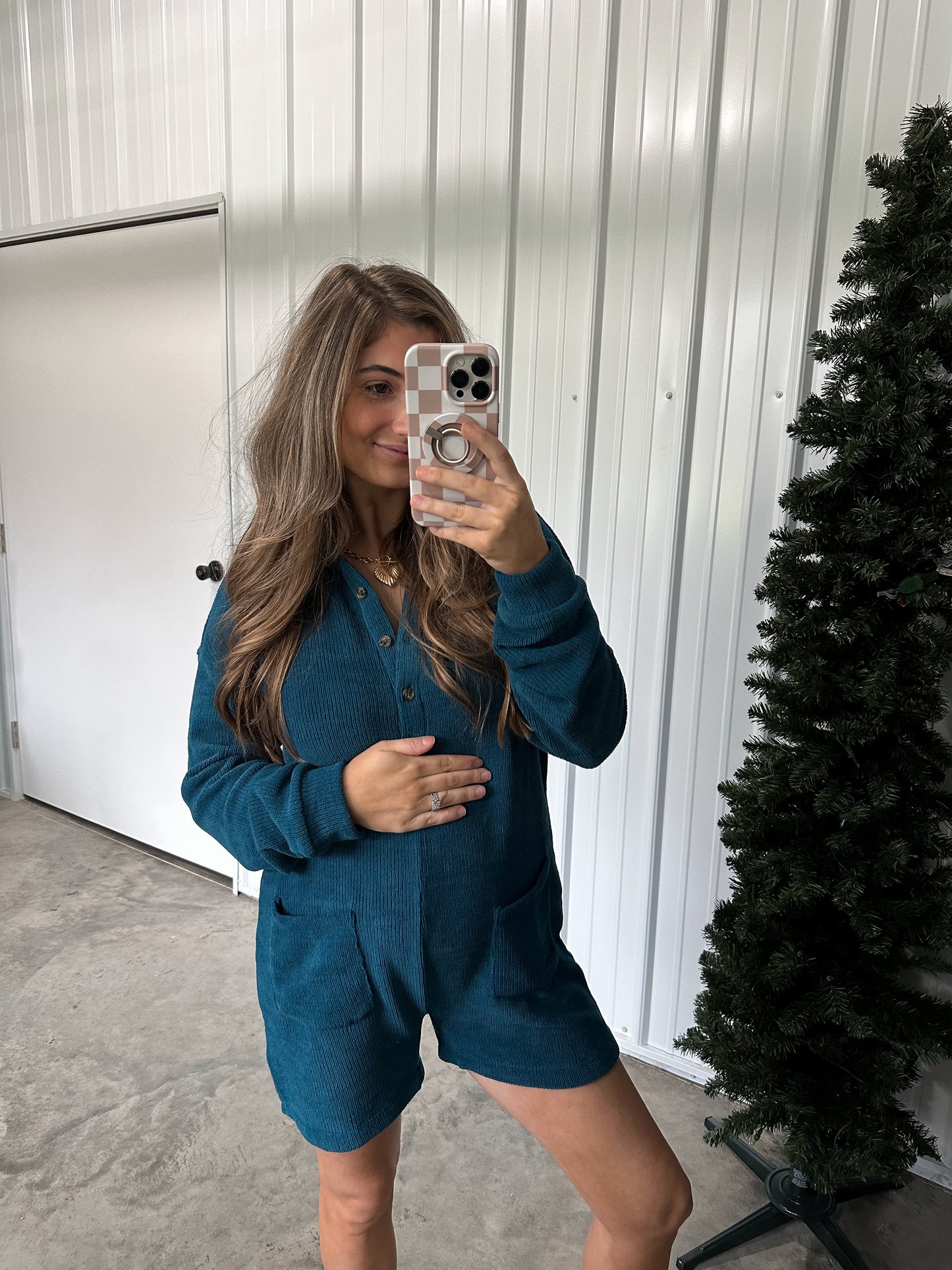 Cozy Knit jumpsuit - Teal