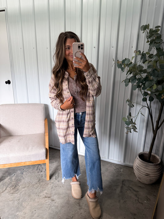 Pria Plaid Button Down- 2 colors