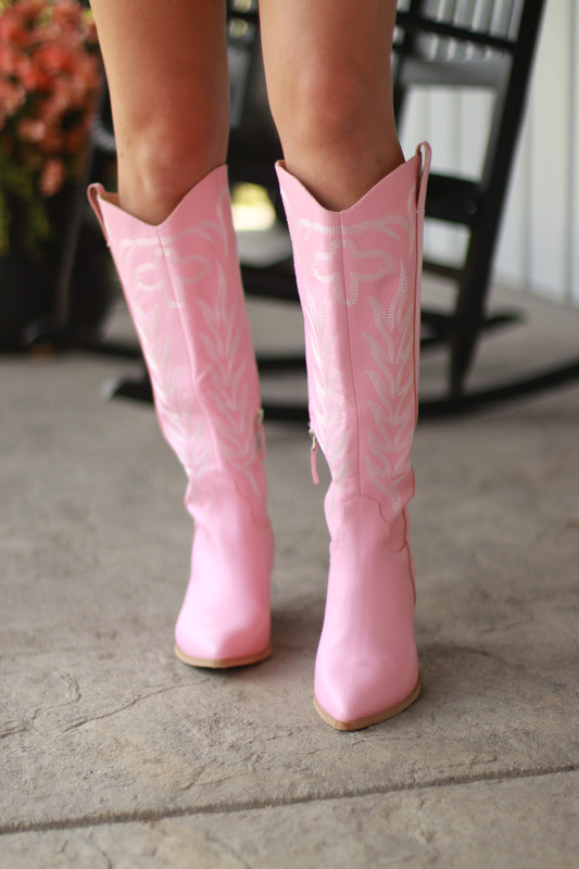 Bronco Western Boot- Pink