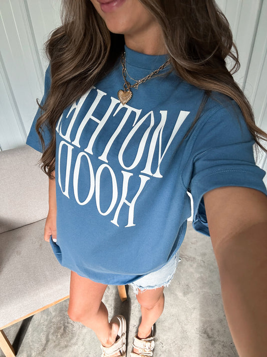 Motherhood Graphic Tee- True Blue