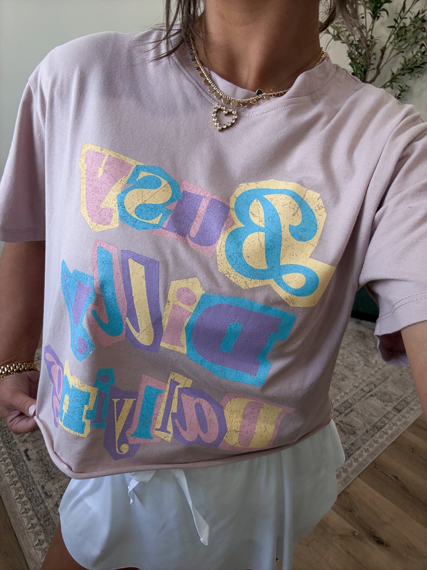 Busy Dilly Dallying Graphic Cropped Tee - lavender *surprise item*