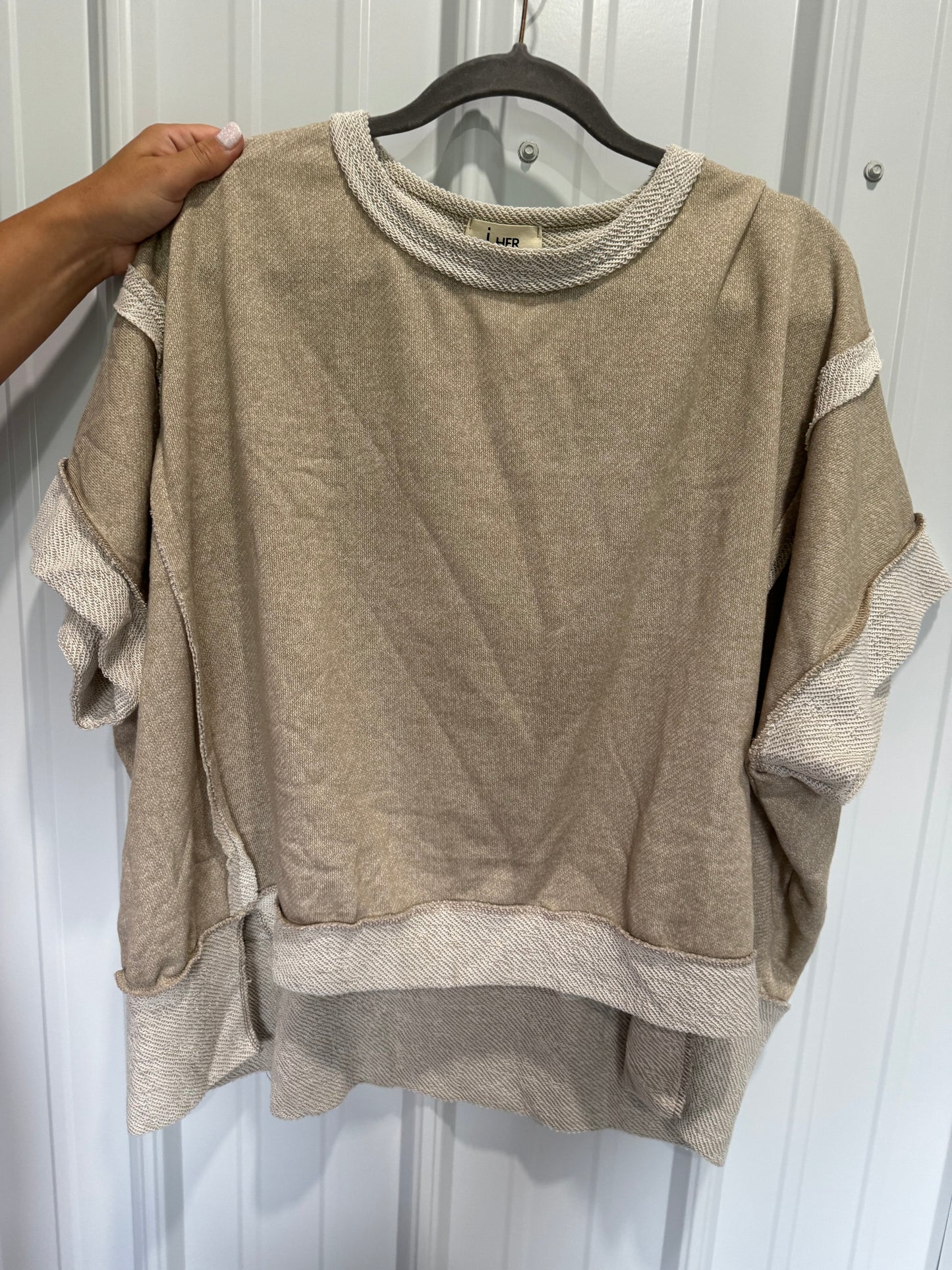 Georgia Set taupe- large Top only!