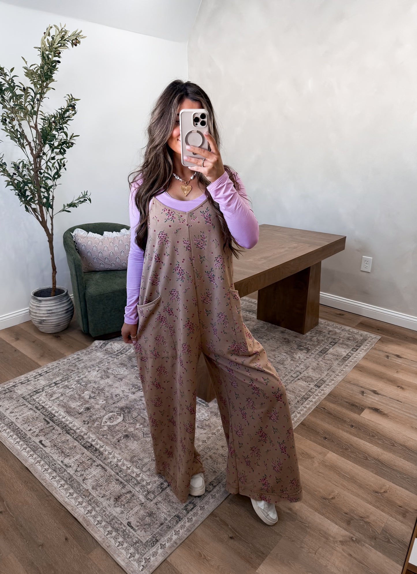 Wild Rose Jumpsuit - Khaki