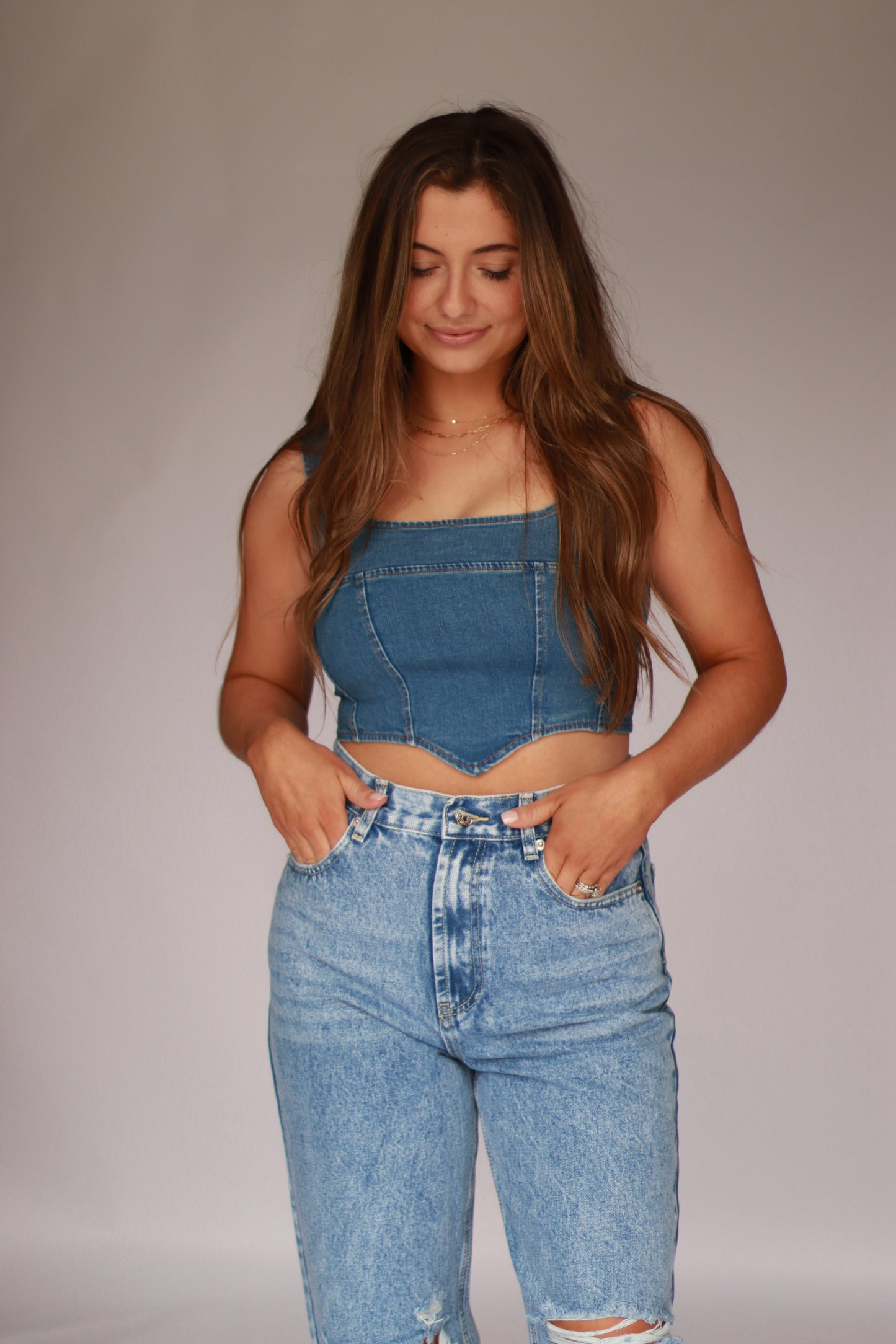 Carsin Denim Tank