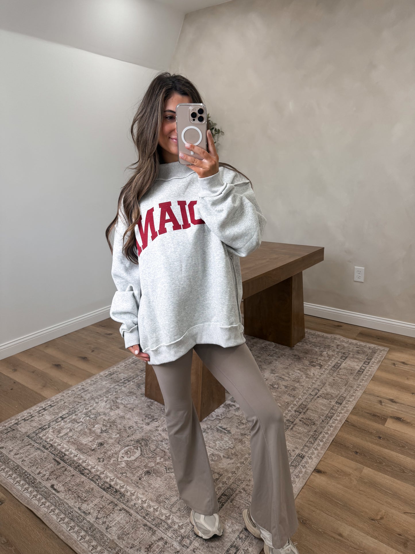 Indiana Reversible Mock Neck- Grey