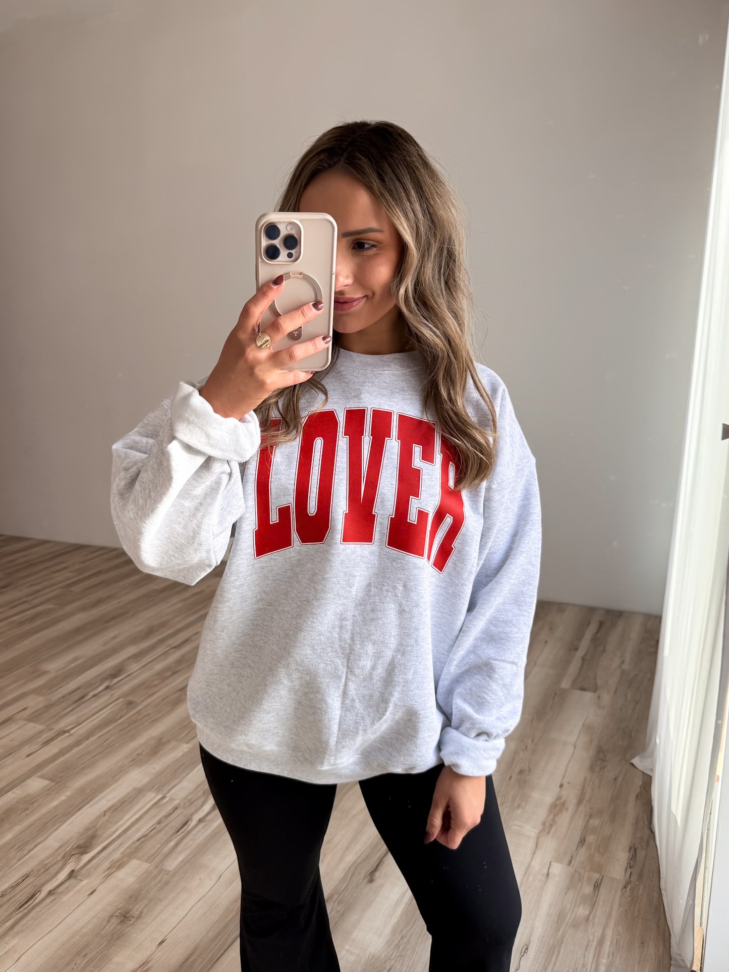 ‘Lover' Heather Grey Crew