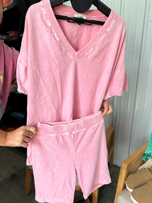 Hot Shot Shortie Set- Pink