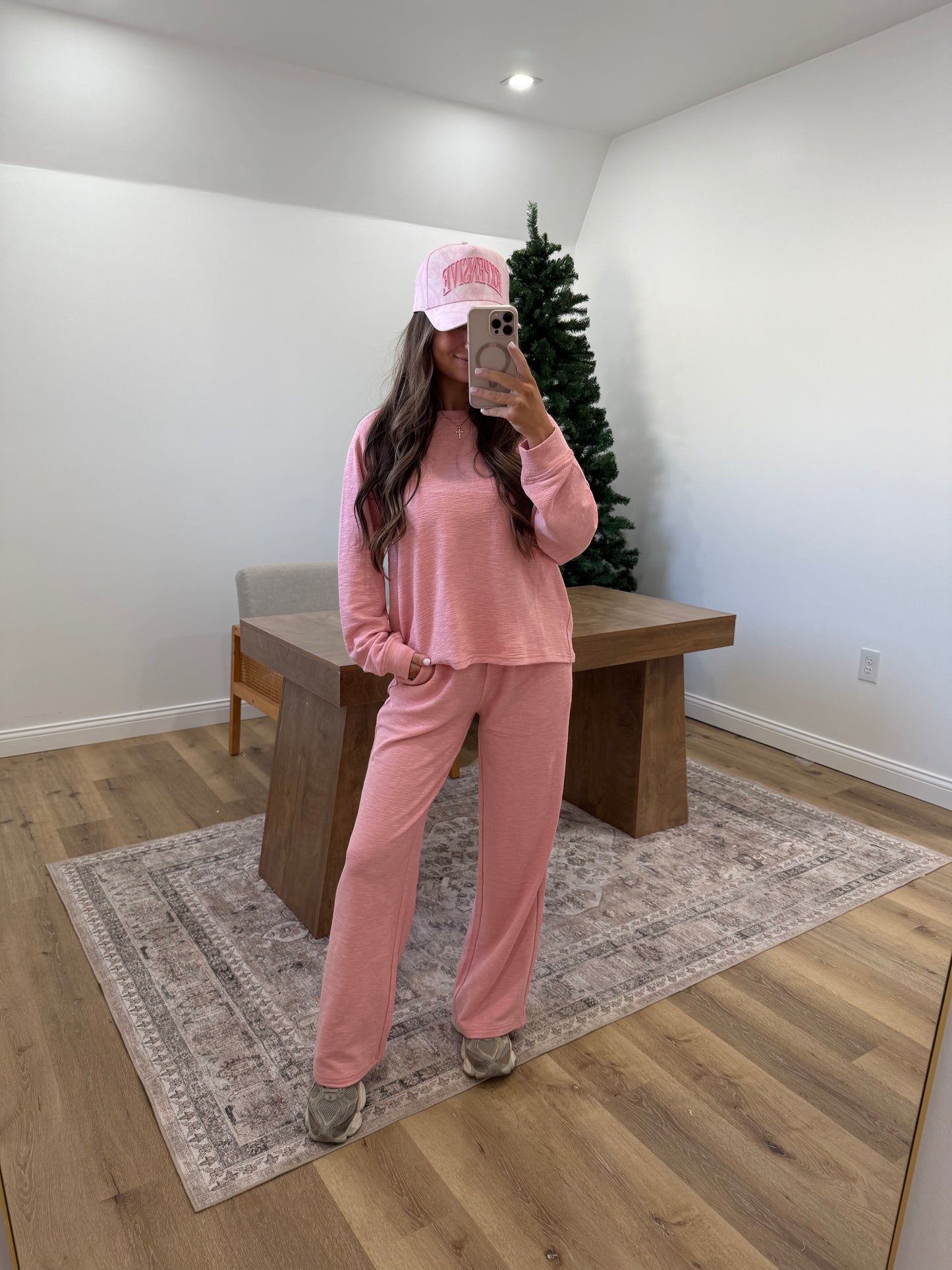 Terry knit lounge set - Tan Rose *OPEN FOR PREORDER 12/4 SHIPMENT ORDER INDIVIDUALLY*