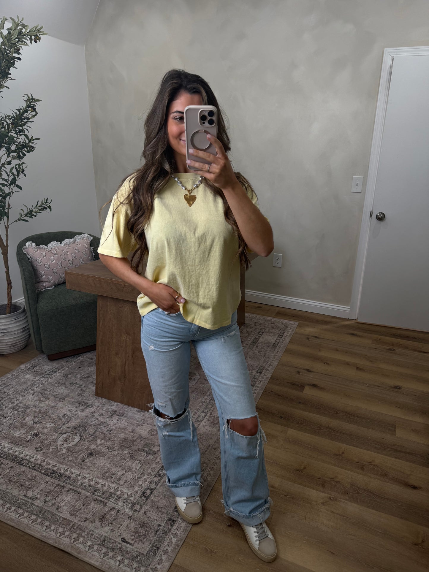 Lived-in Cotton Tee- Butter Yellow