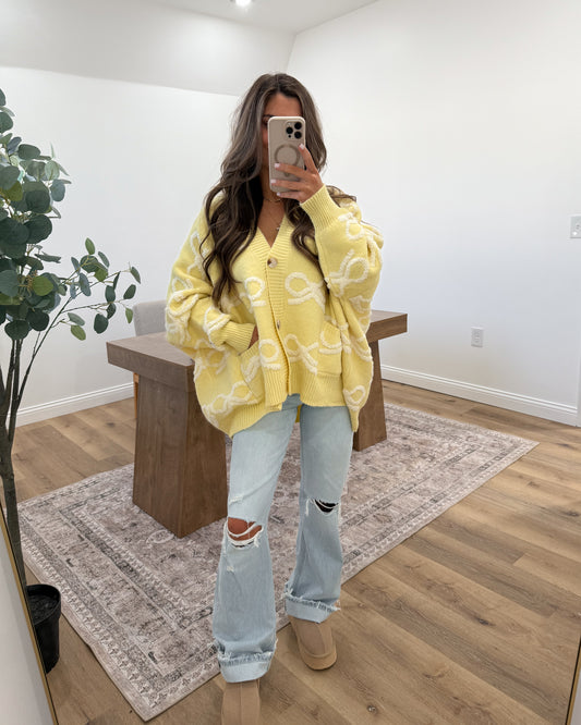Bow Cardigan - Butter