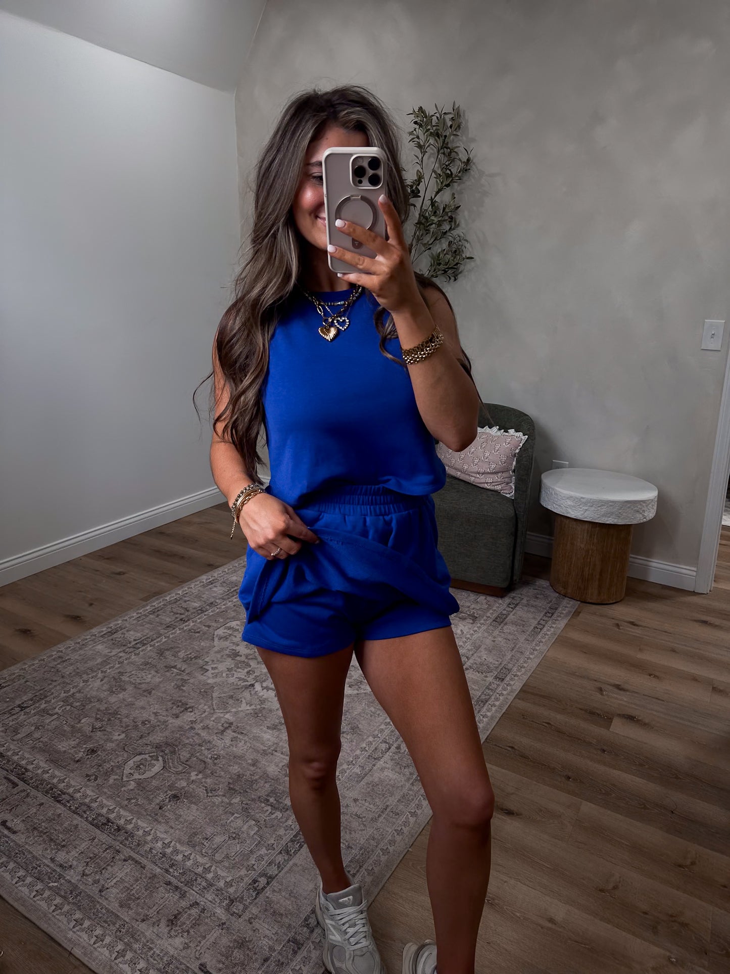 Heatwave Tennis Skort Set - cobalt blue
