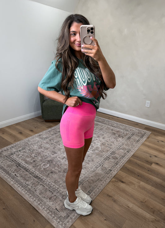 The Nova High Waisted Biker Shorts - *preorder for 3/20 order individually from in stock items*