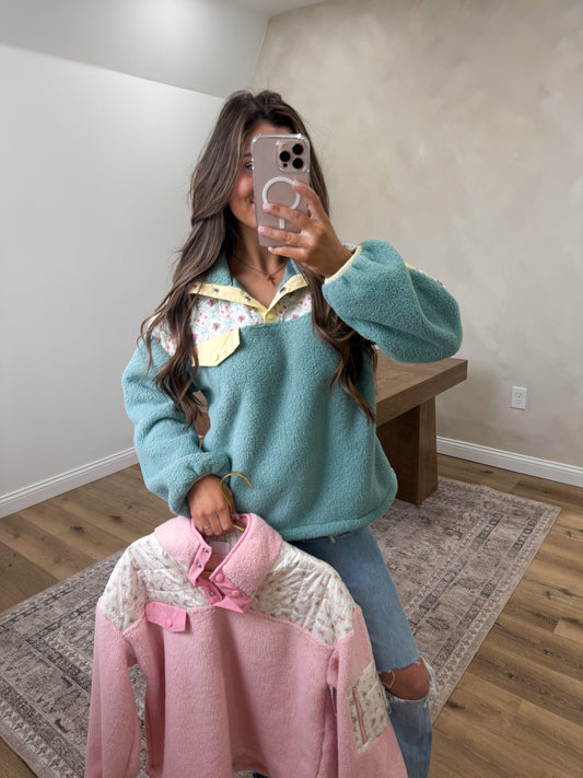 Joslyn Floral Sherpa - Sage