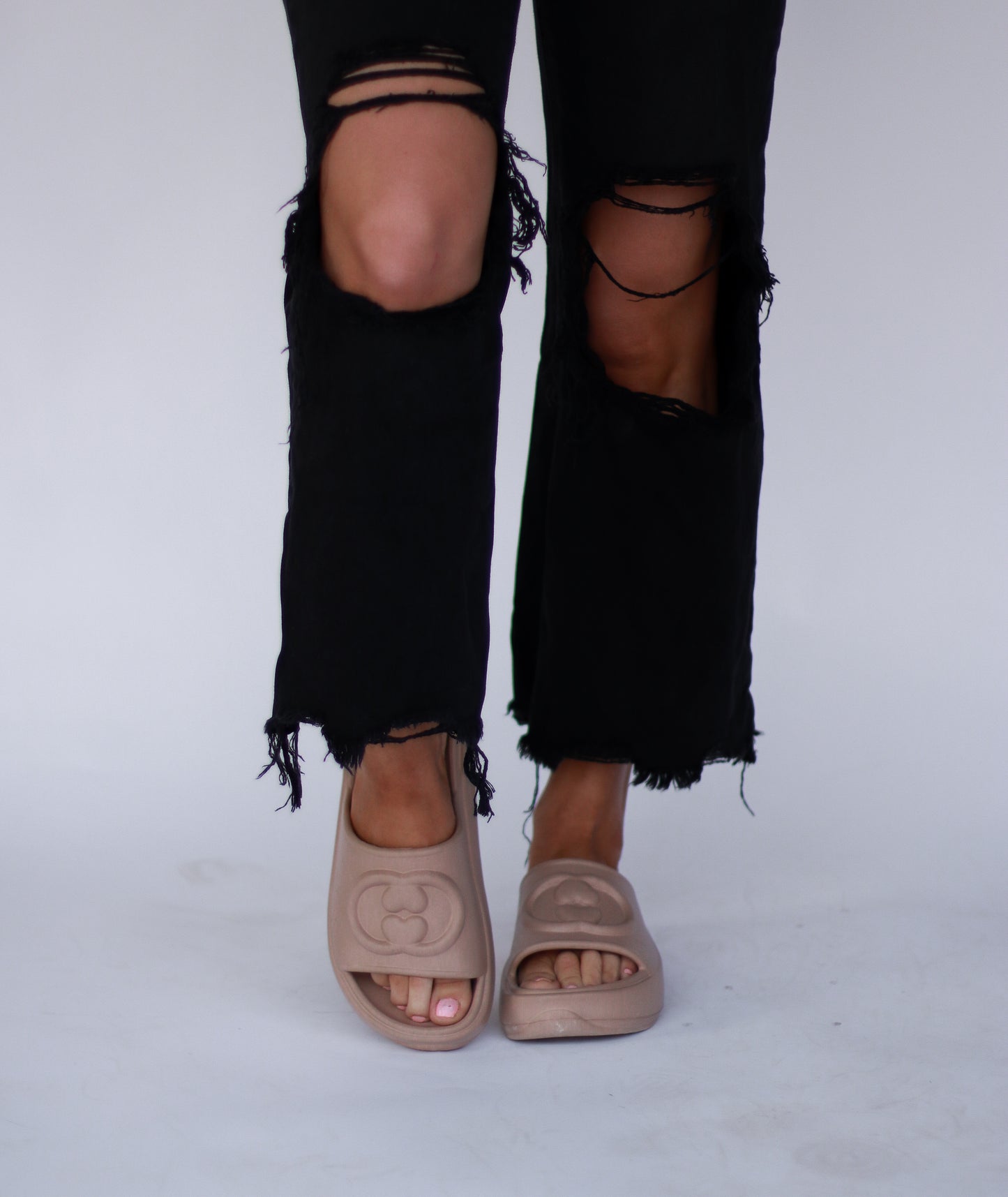 Eva Platform Sandals- Nude