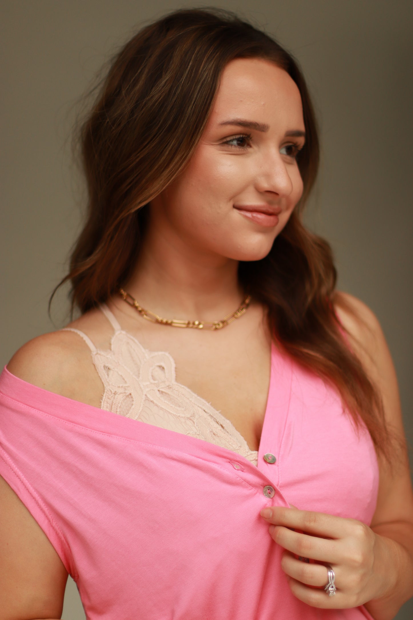 Chunky Chain Link Duo Necklace - Waterproof