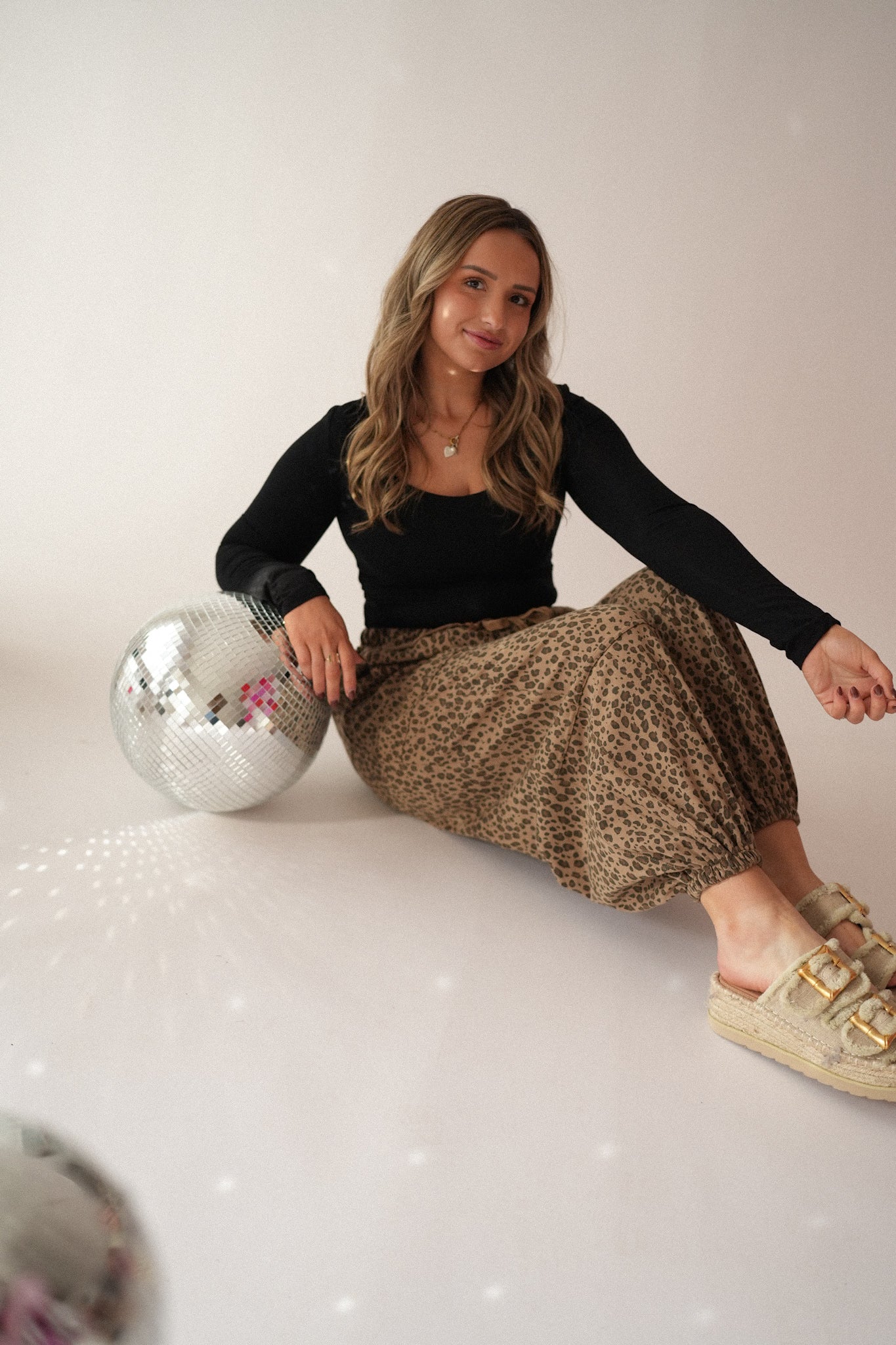 Mineral wash Leopard Joggers