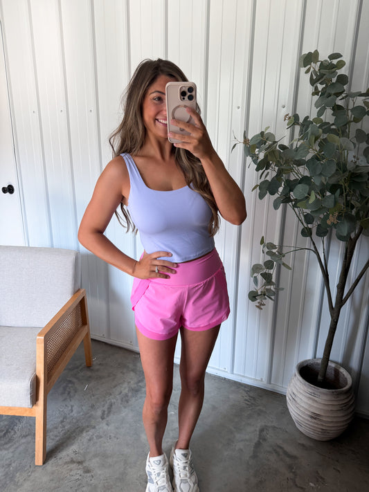 Grace Athletic Tank- Ashy Lavender