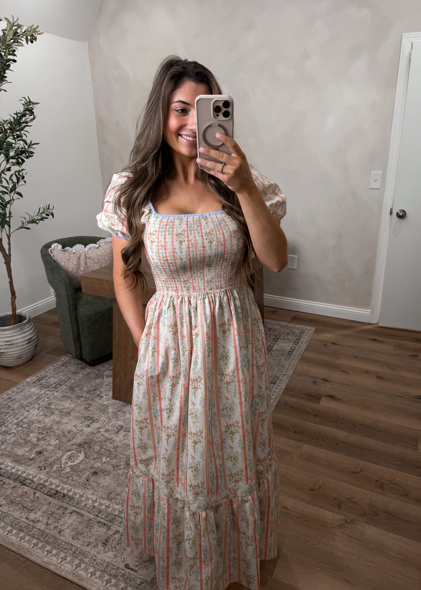 Ava Smocked Maxi Dress