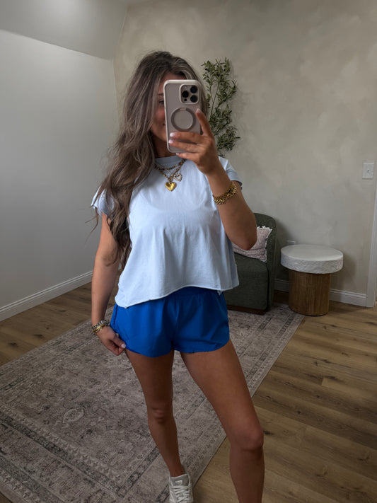 Breezy Flex Lined Active Shorts - poolside