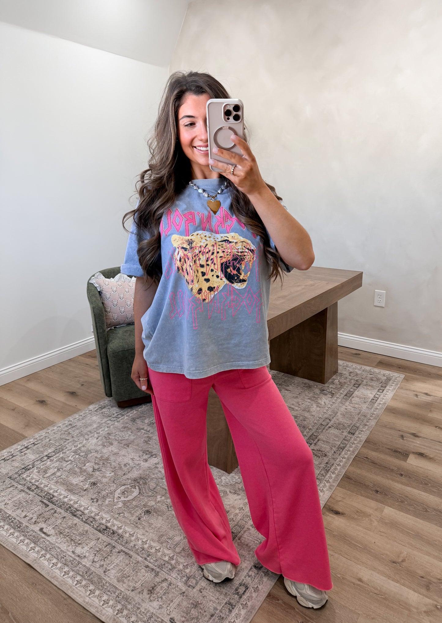 Rock N Roll Leopard Vintage Graphic Tee *RESTOCK*