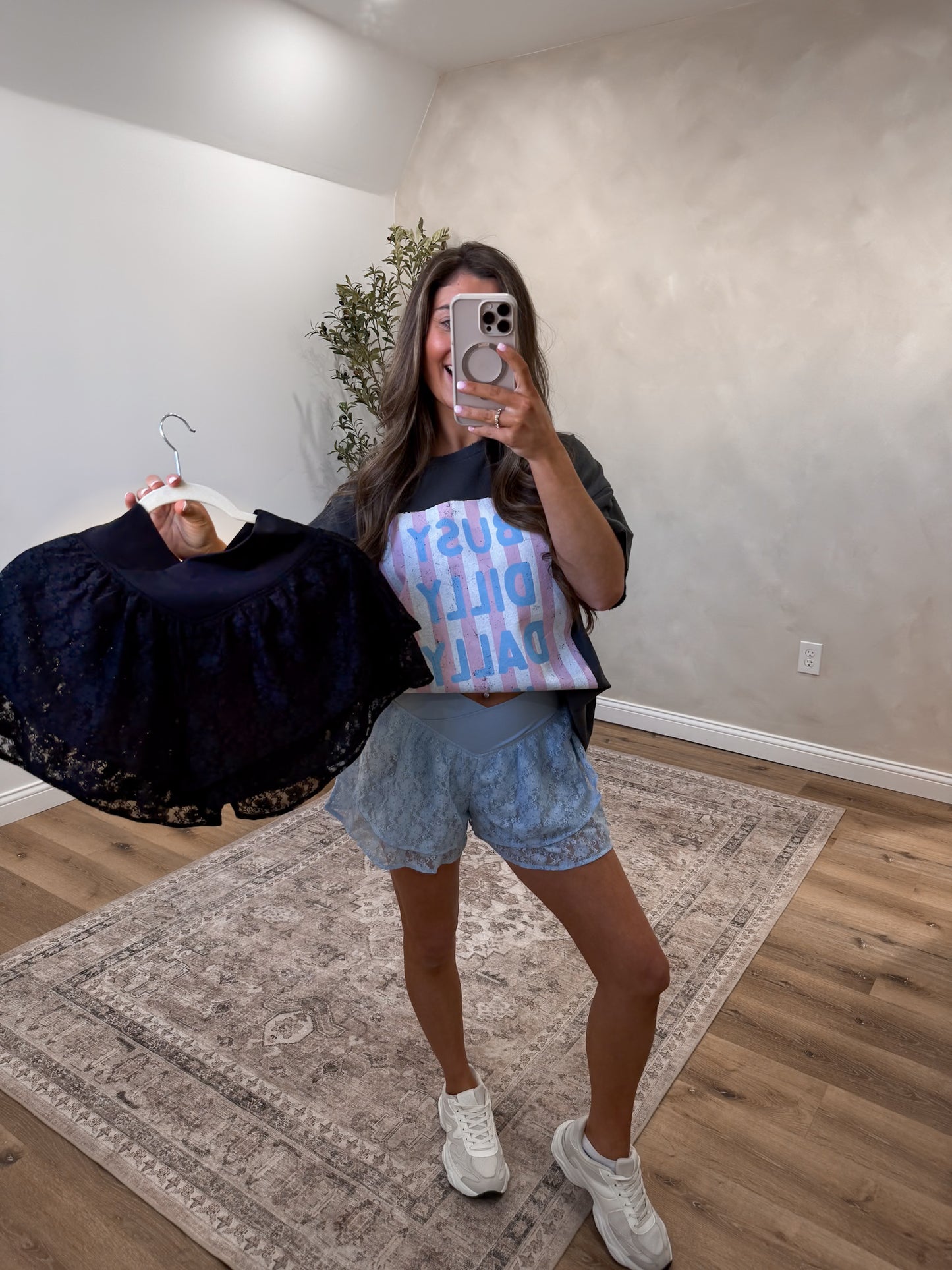 The Lacey Double Layered Activewear Shorts - sky blue
