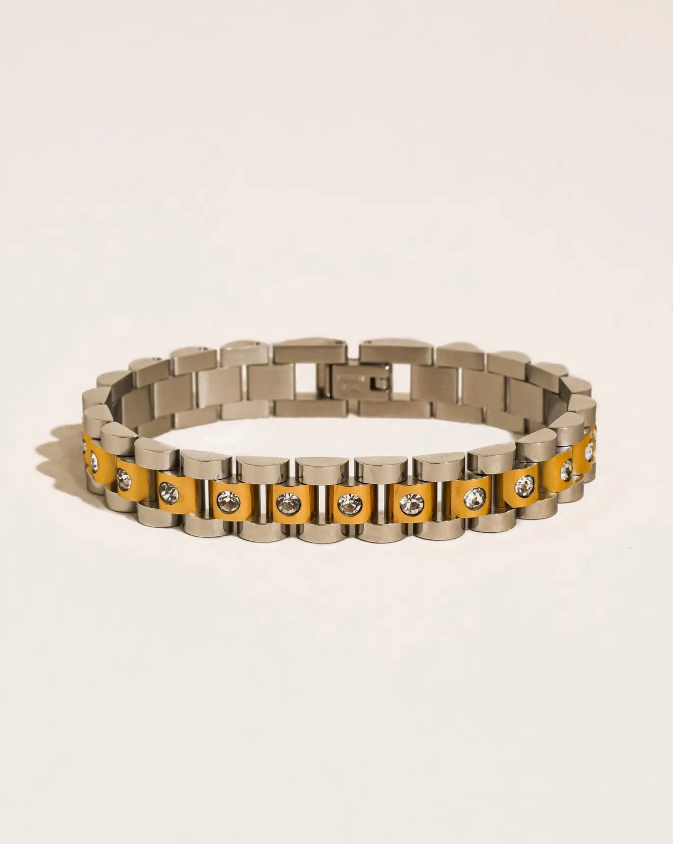 Alexandra Two-Toned Watchband Bracelet - waterproof