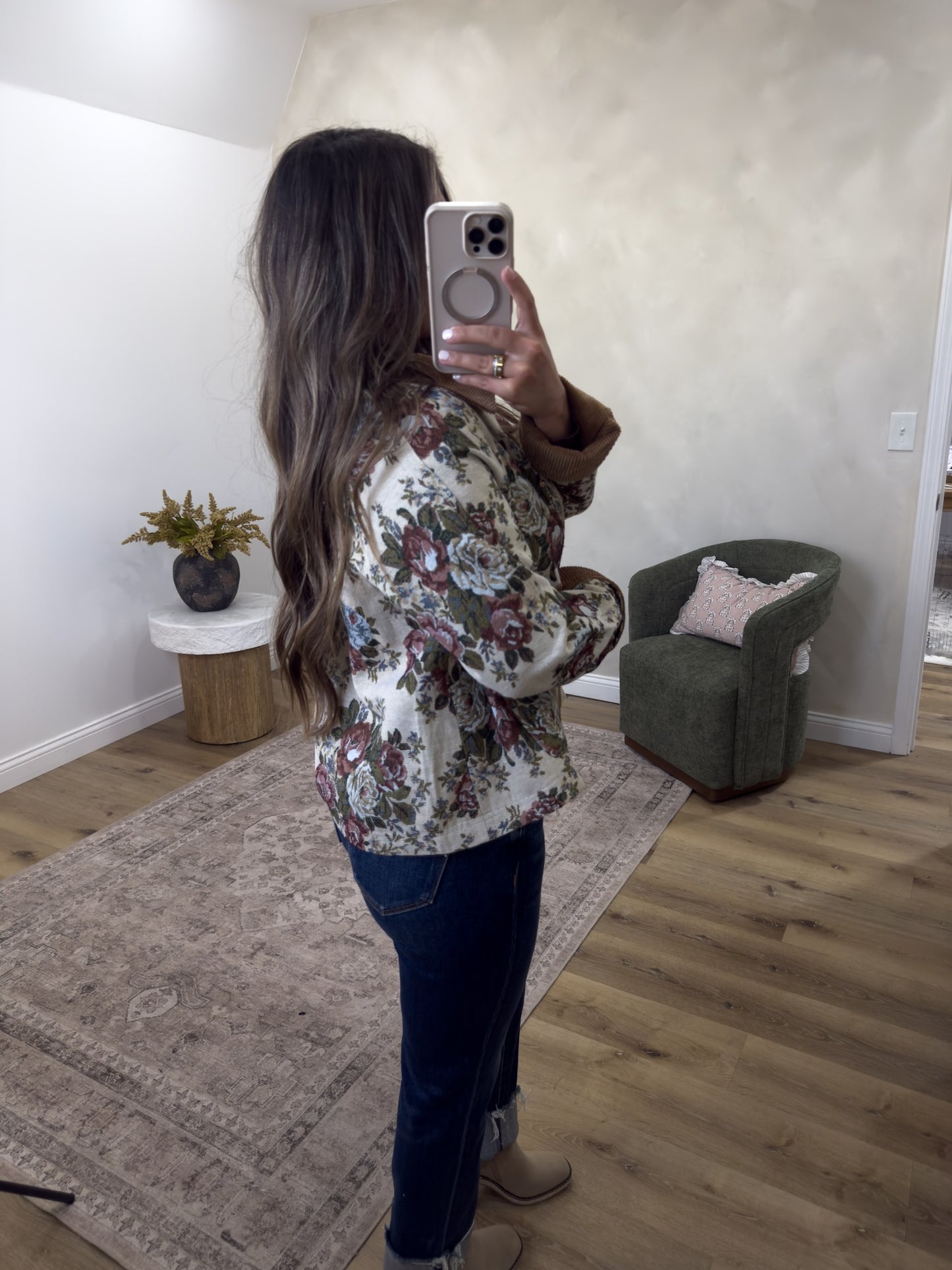 Austin Floral Barn Jacket - vintage english rose