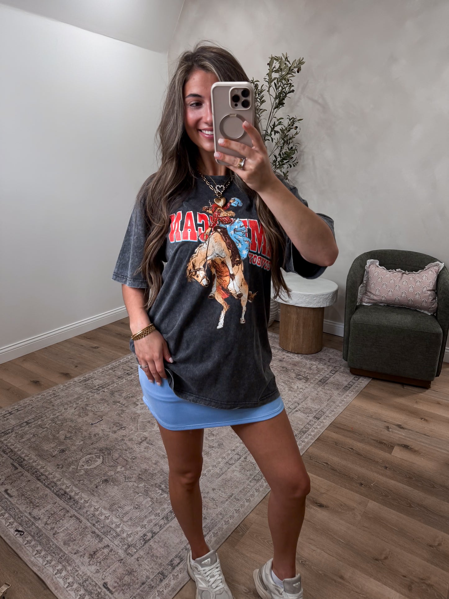American Cowboy Western Tee - black
