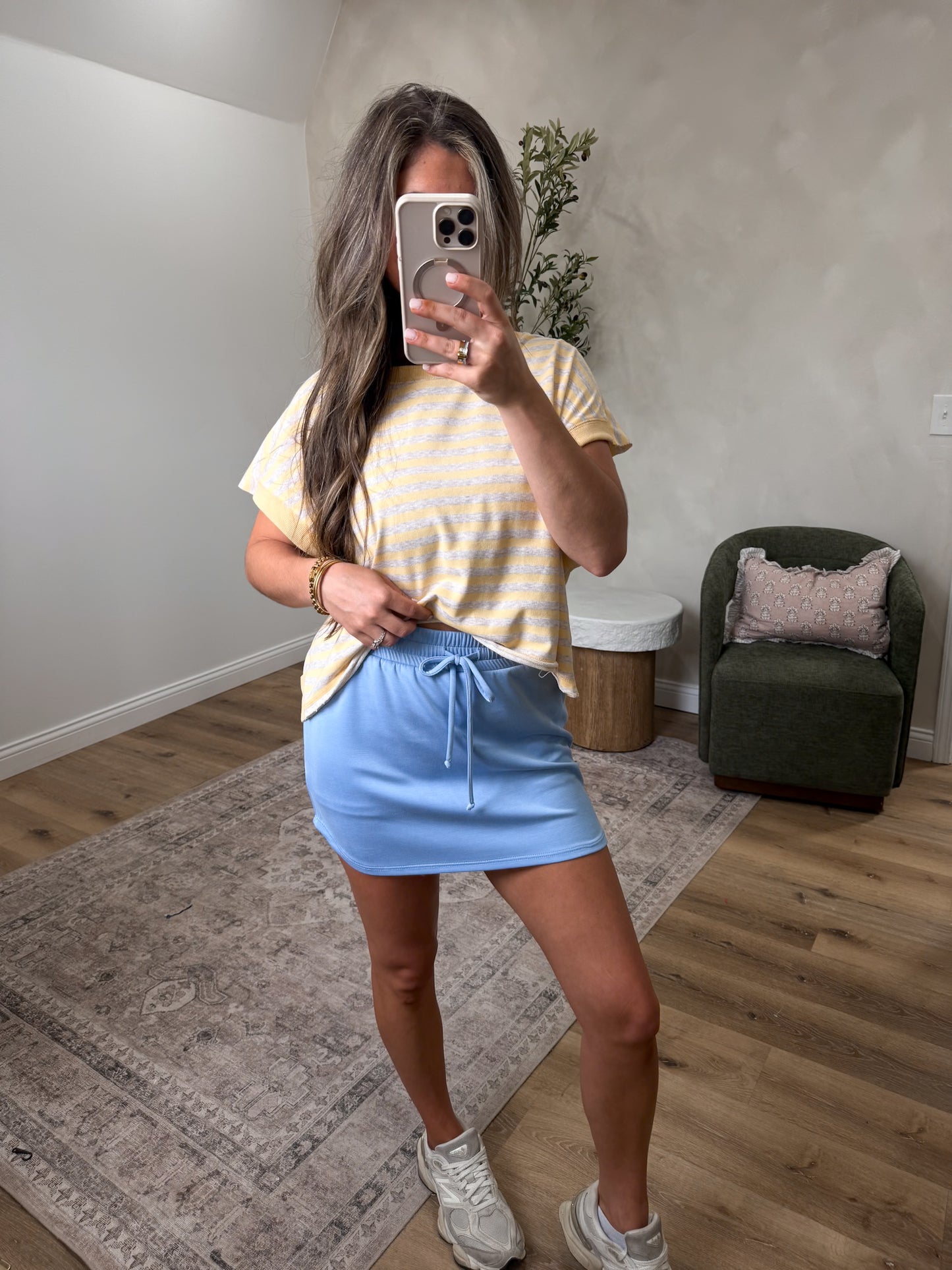 Sunburst Scuba Skort - serenity blue