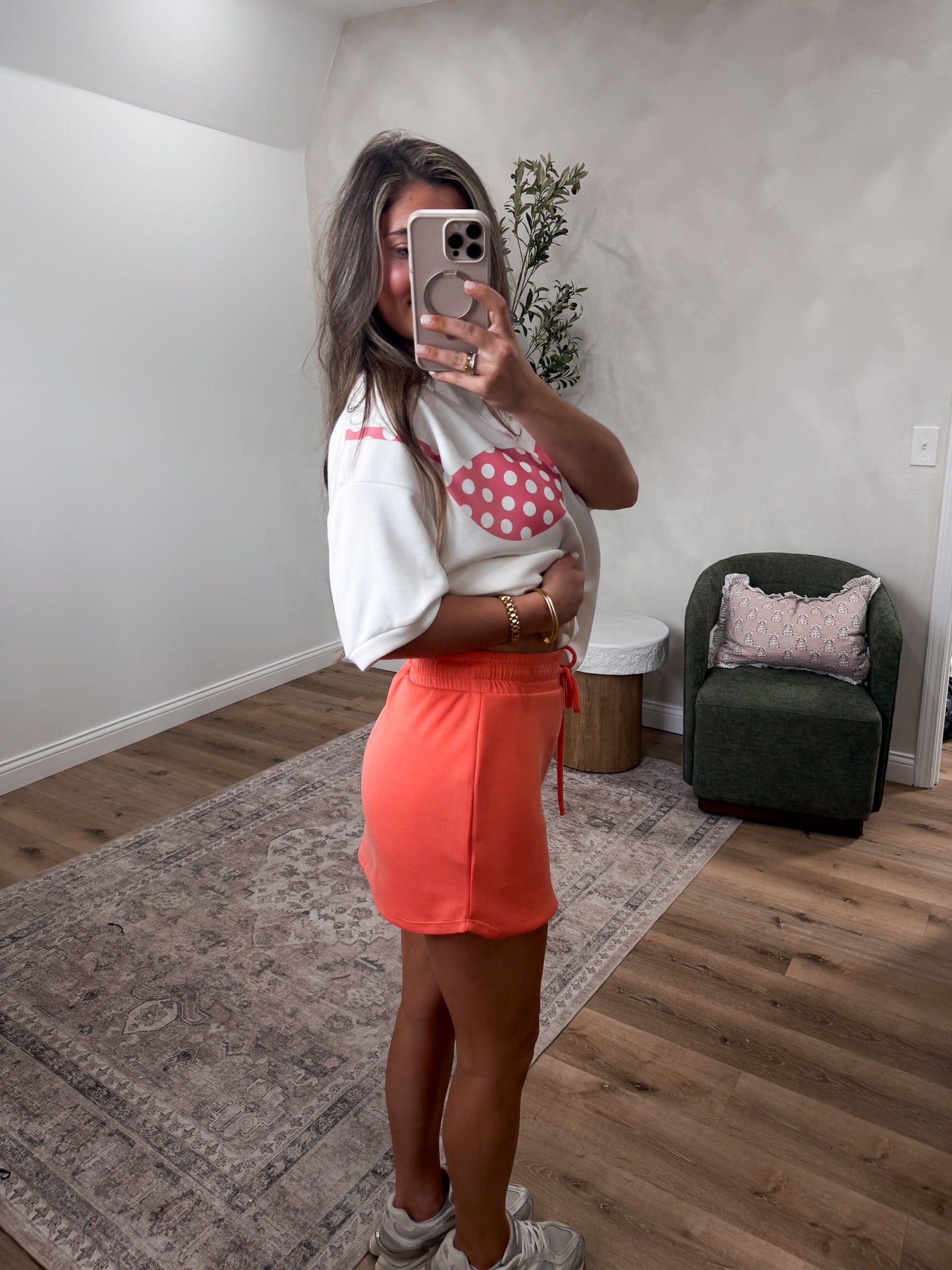 Sunburst Scuba Skort - tangerine