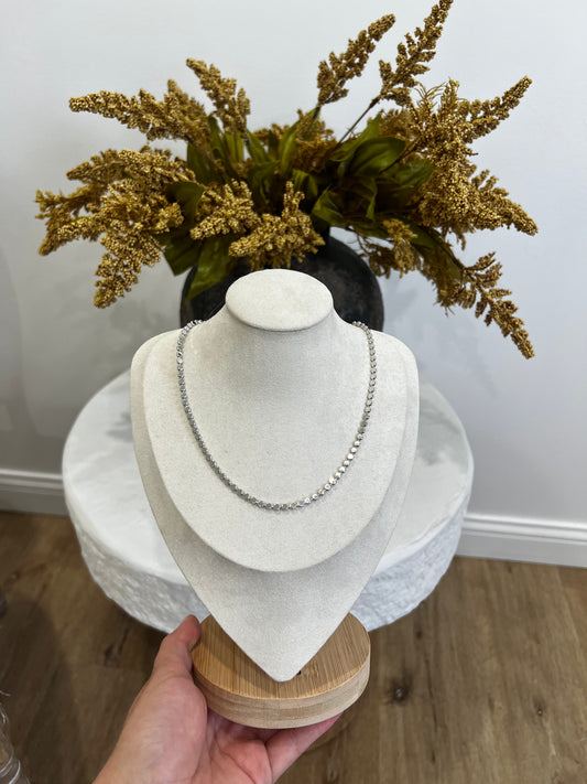 Dakota Disc Chain Necklace - silver