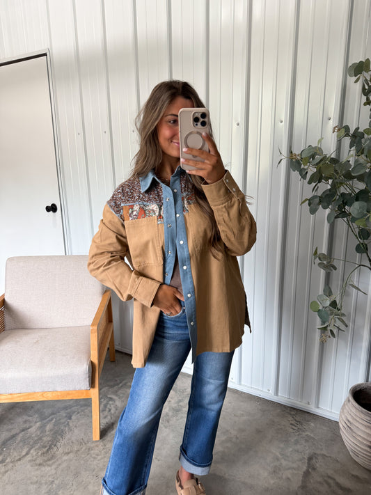 Mixed Media Barn Jacket
