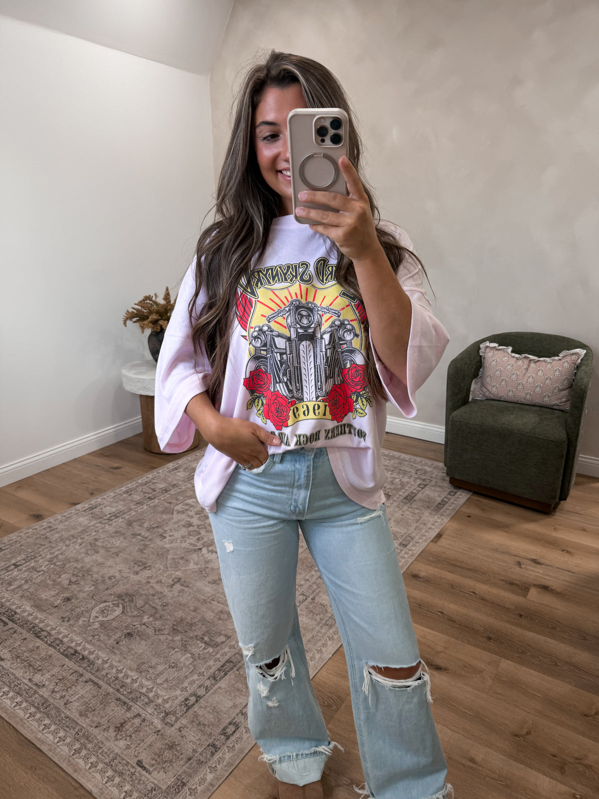 Lynard Skynyrd Graphic Tee - petal