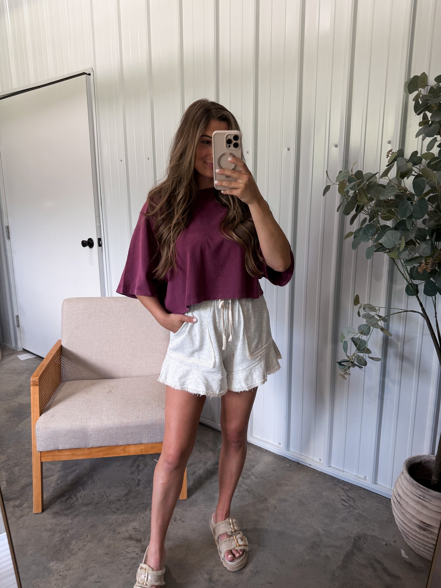 Cherry Cropped Vintage Tee