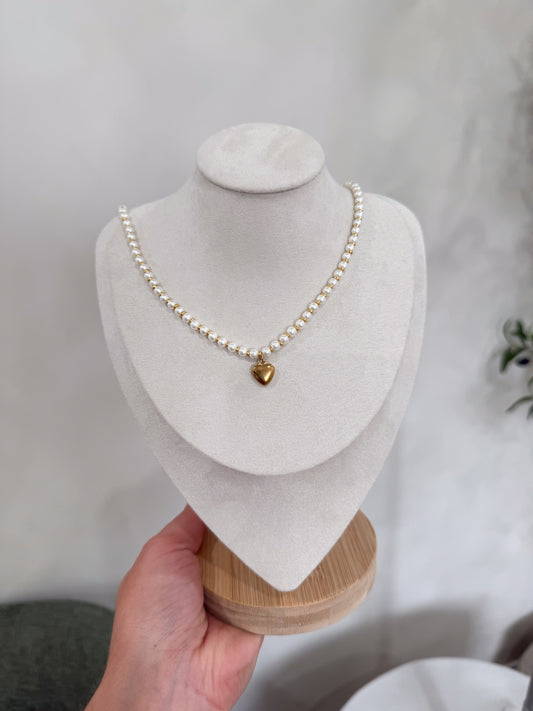 Alice Pearl & Gold Necklace - waterproof