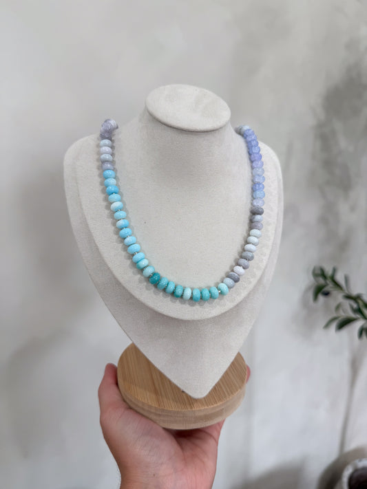Nirvana Natural Stone Beaded Necklace - pastel multi