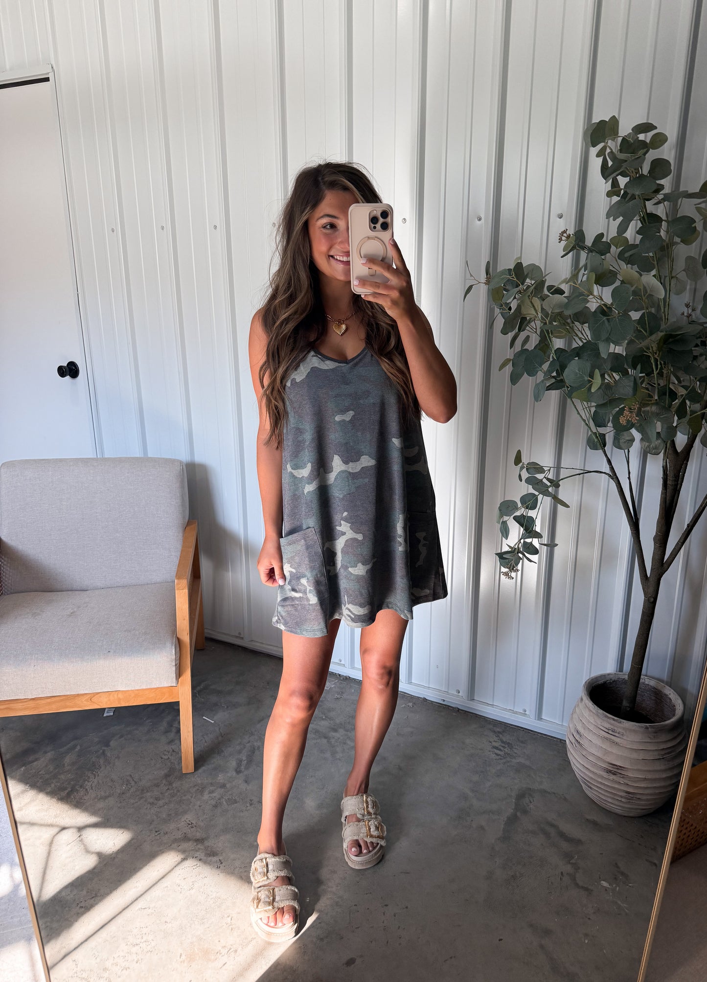 Camo Athletic Romper Dress