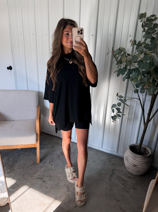 Graysyn Tunic Set- Black