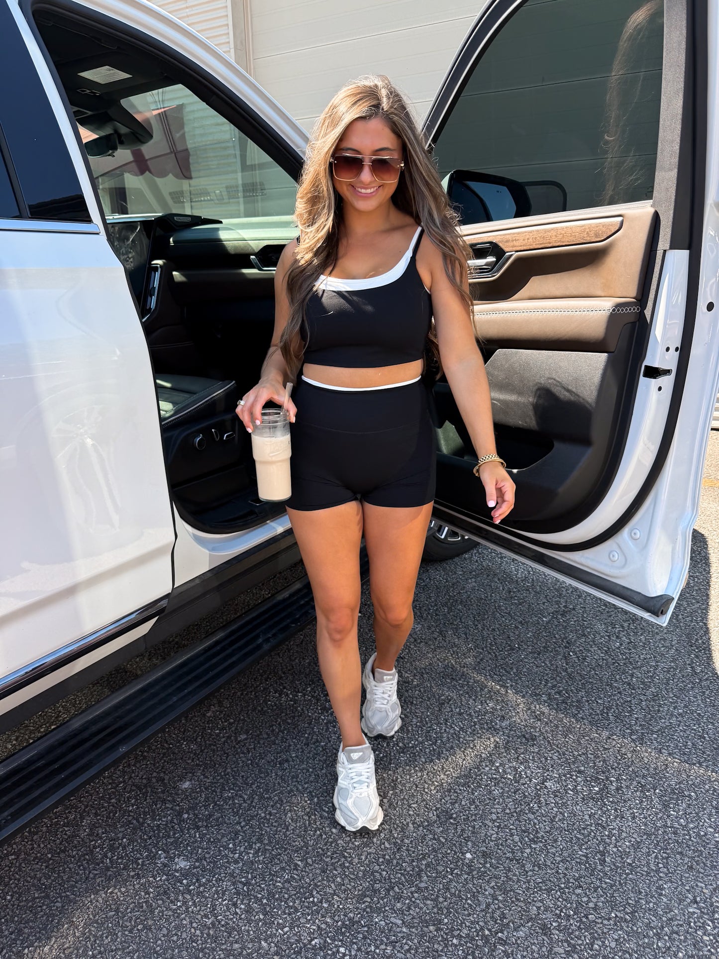 The Stormi Biker Shorts Set - black
