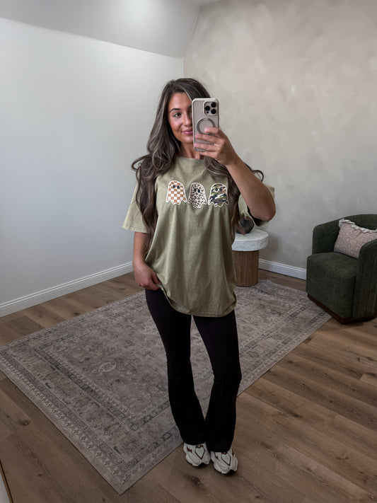 Bougie Boo Puff Graphic - olive