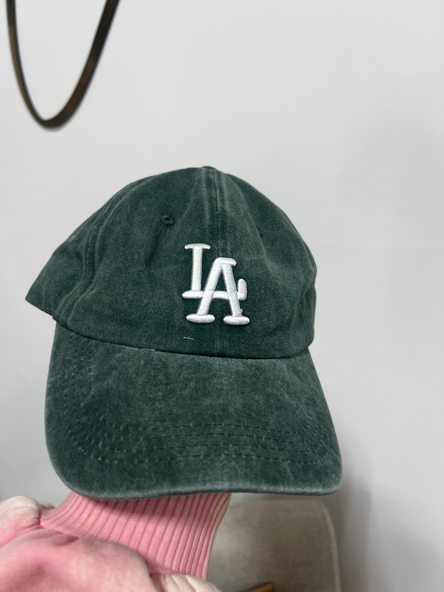 LA Suede Baseball Cap - washed green