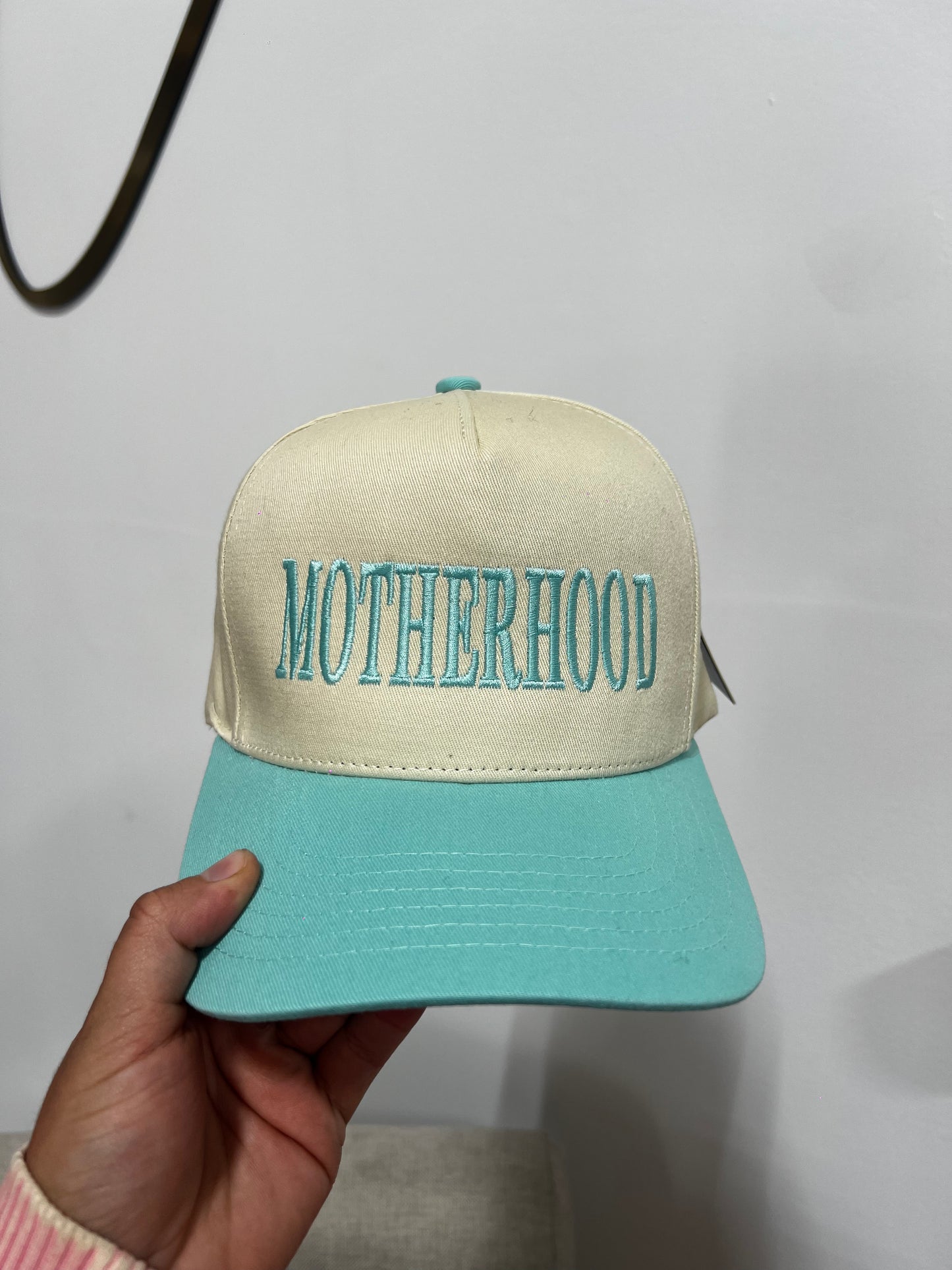 Motherhood Hat - beige/turquoise