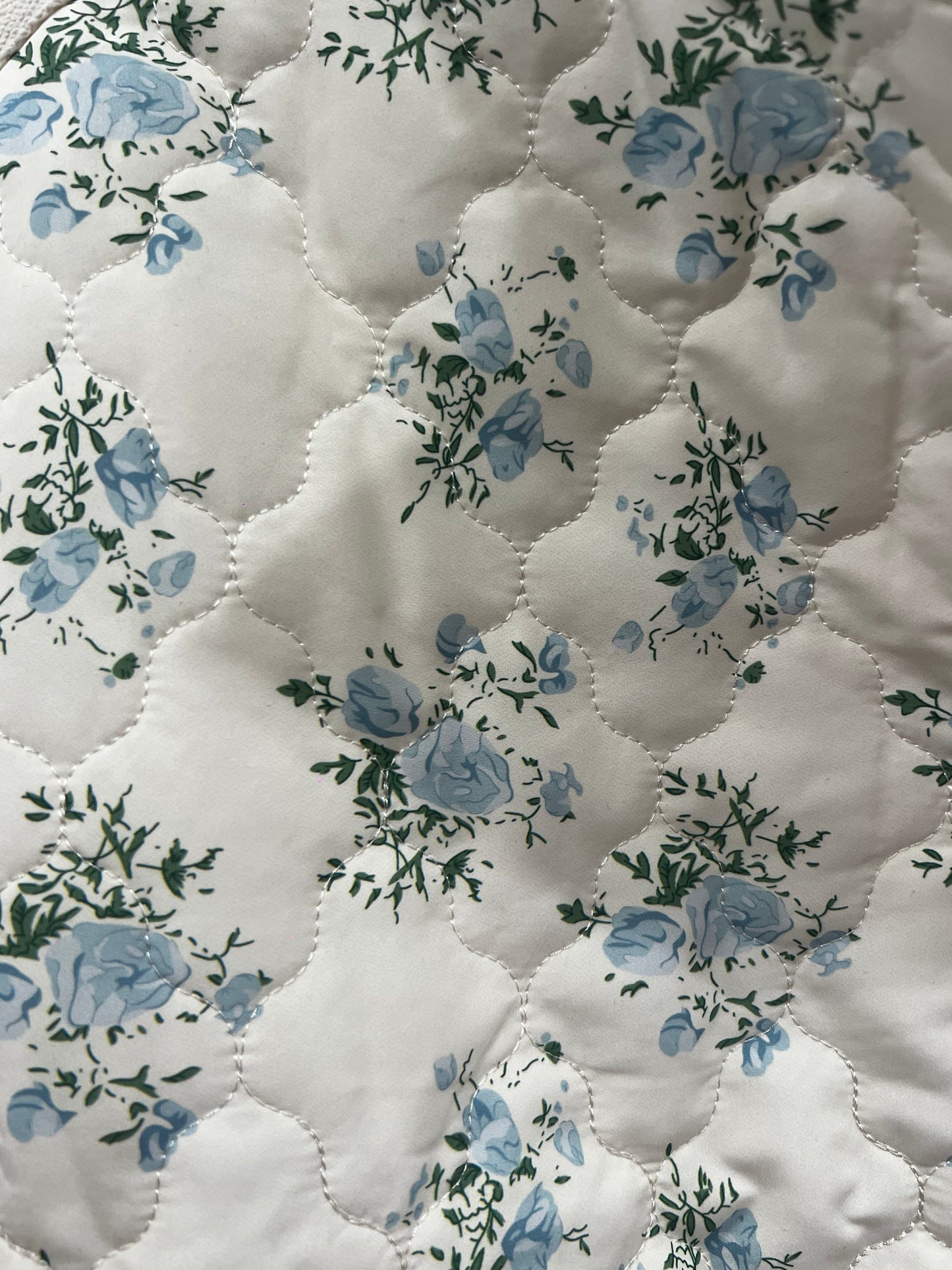 Floral Quilted Jacket - cream/blue *FREAKY FRIDAY SURPRISE ITEM*