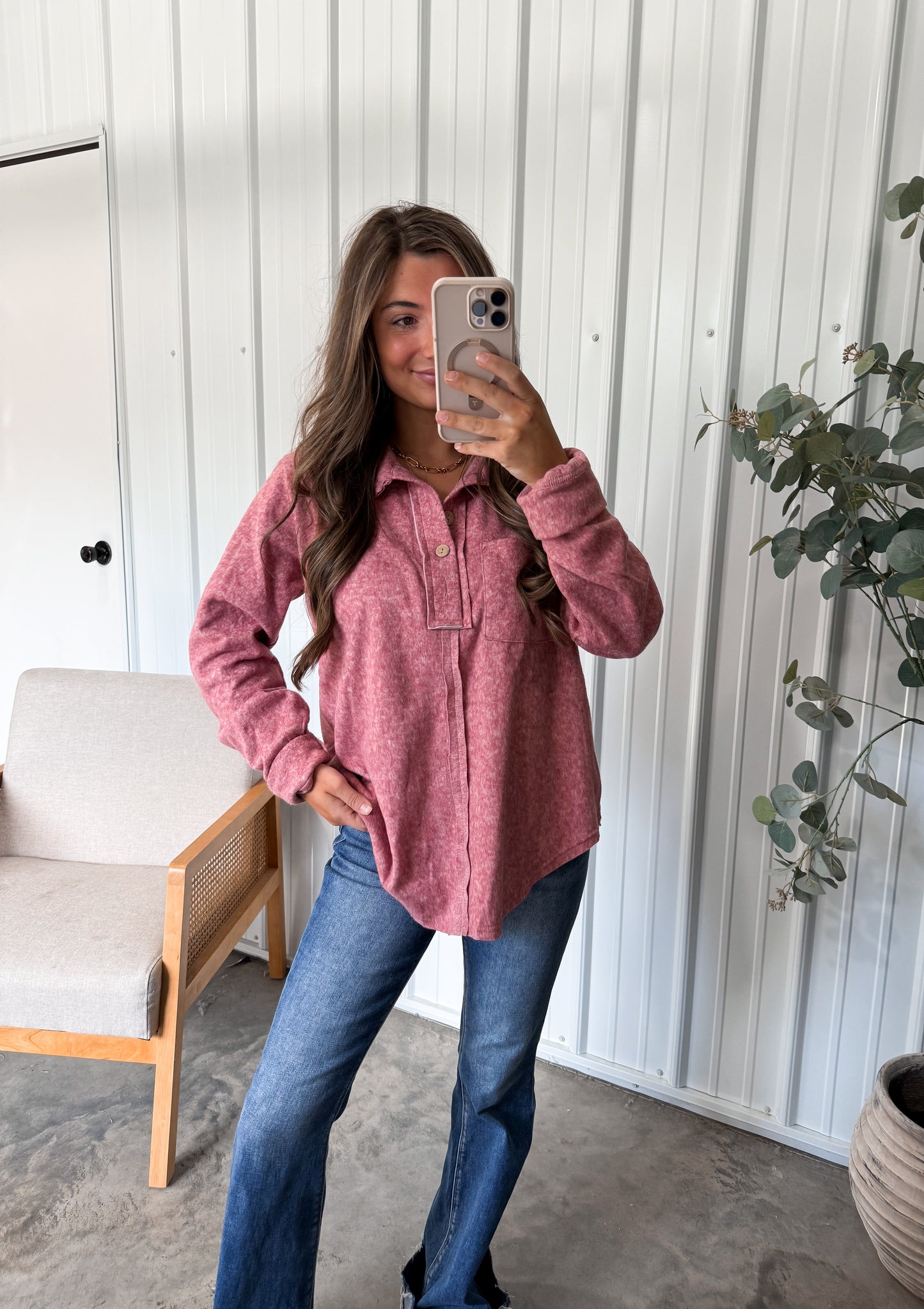 Brushed Collared Pullover- 2 colors